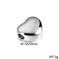 Ciondolo cuore in argento lucido con dimensioni 12x10mm e peso di 3g per gioielli - 12*10mm / Acciaio (KLJ2906-Z)