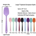 Silicone spatula variant in ten vibrant colors for versatile kitchen cooking needs - Large T-shaped Shovel (european Style) / Red