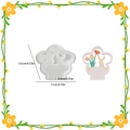 Easter rabbit basket silicone mold for DIY resin ornaments with dimensions 12x11cm - Flower Shape Insert 002