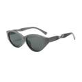 Occhiali da sole cat-eye grigi polarizzati con aste a spirale intrecciata - Montatura Grigia / Lenti Nero Grigio