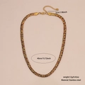 6mm Edelstahl Schlangenkette Halskette mit auffälligem Leopardenmuster Design - 1# Leopardenmuster Halskette