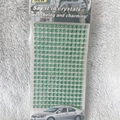 3mm green acrylic rhinestone stickers with self-adhesive backing for DIY car decoration - 6mm / Dark Green