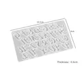 Transparante siliconen mal met letters voor DIY hars hangers en artistieke sleutelhangers - Nr.4 Artistieke Hoofdletters