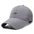 Dark gray sport baseball cap with mesh panels and mountain embroidery detail - Adjustable / Dark Gray