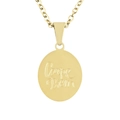 Collana in acciaio dorato con incisione Carpe Diem e catena a maglia cubana trendy - Oro - CARPE DIEM