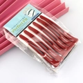 Set of six professional dark red duckbill hair clips for styling and sectioning - 6 Pcs Set / Red