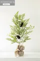 55cm Frosted green Christmas tree with white berries and pinecones in burlap base - 55CM Christmas Tree