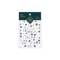 Adesivi per unghie ultra-sottili TENSOR TS-1556 con motivi a margherite e fiori viola - Sogno di fiori fluttuanti (TS-1556)
