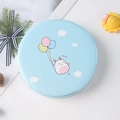 Miroir de poche rond pliable bleu avec motif de lapin de dessin animé mignon - Lapin / Bleu - Ballon