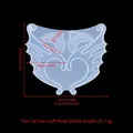 Silicone fishtail ear cuff resin mold with size measurements on black background - Fish Tail Ear Hook EG#02
