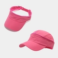 Rose red 2-in-1 ponytail baseball cap with detachable zipper top for outdoor sports - Adjustable / Rose Red