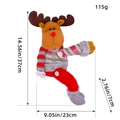 Christmas reindeer doll curtain buckle plush figure in striped sweater sitting on white - Elk