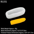 3D corn shape silicone mold for mousse and candle making with 8.2x3.3x2.3cm dimensions - Small Corn-Transparent