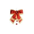 Fiocco natalizio rosso con glitter dorati, pigne e bacche per decorazione appesa - Stile Decorativo Rosso e Oro / Stile B Piccolo 30cm x 35cm