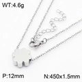 Collana con ciondolo a quadrifoglio argento e catena in acciaio inossidabile - 12mm (Piccolo) / Argento