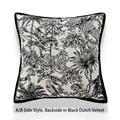Square jungle print pillow with velvet back featuring tiger and leopard motifs - Jacquard - Jungle 45*45cm / Pillowcase (pillow Insert Not Included)