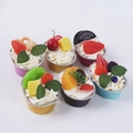 Σετ 6 ρεαλιστικά τεχνητά cupcakes φρούτων σε πολύχρωμες θήκες αλουμινίου για διακόσμηση - Σετ 6 Προσομοίωσης Κέικ σε Κύπελλο Αλουμινόχαρτου