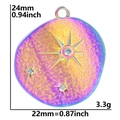 Detalle de medidas del colgante estrella de 24mm con dimensiones e información de peso - Colgante Suelto / Arcoíris