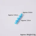 Himmelblaue Spirale aus Polymer-Ton 3,5cm DIY-Zubehör für Torten und Slime - 3cm Dicke Nudeln-Hellblau