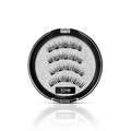 Reusable magnetic fake eyelashes 52HB model in round black case with transparent lid - 52HB-4 Dramatic Dense Style (52HB-4)