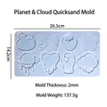 Molde de silicona para resina con formas de planetas y nubes para manualidades DIY - Molde de Silicona de Arena Movediza Planeta