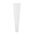 Translucent white OPP flower sleeve with elegant hollow lace trim for single rose bouquet - Lace Single-Stem Bag (White)