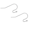 Ganchos de pendientes en S plateados con cuenta redonda para crear joyas DIY - Gancho de oreja francés / Plateado