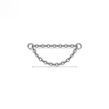 Silver G23 titanium double nose chain attachment with 20mm and 30mm lengths - G23 Titanium Double Chain-20-30mm