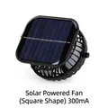 Solar powered square fan in black plastic with 300MA current for sun hat cooling - Square (300mA) / Black
