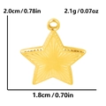 Goldener Sternanhänger aus 304 Edelstahl mit Maßen 2,0x1,8cm und 2,1g Gewicht - Gold