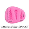 Stampo in silicone rosa per fondant con tre dimensioni di corno di unicorno e misure - Corno-Rosa