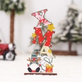 Decorazione natalizia verticale XMAS in legno con gnomo e corna di renna - Stile XMAS