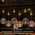 Lot de 6 lampes LED de Noël pour fenêtres avec ventouses motifs bonhomme de neige - Ensemble de 6 styles différents