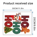 Sheet of Christmas stickers with deer and gingerbread man measuring 30cm by 25cm - SD-58G (HO HO HO)