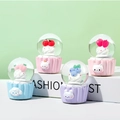 Cute cupcake crystal ball ornaments with animal characters and glitter inside in four colors - 2372 Vitality Fruit