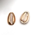 Ciondoli a conchiglia dorata con lato testurizzato per creazione di gioielli DIY - Conchiglia Oceanica / 10.4x17mm / Oro KC