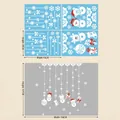 Christmas snowman and elk static window stickers variant measuring 106x107cm once applied - Christmas Snowman Hanging Decoration Static Sticker XC002
