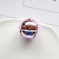 Campana metálica rosa con calado de estrella para manualidades y collares de mascotas - 30MM / Rosa