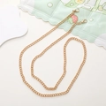 Golden metal crossbody chain strap with dual lobster clasps for DIY mobile phone cases - 7.5mm Gold Iron Chain