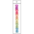 Set of 6 colorful bear-shaped resin decorative accessories on a white display card - Individual Bag / Solid Bear Bag