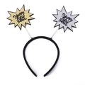 Happy New Year headband with gold and silver glitter stars on flexible springs - Style 5-Gold Silver Spring Stars