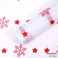 Red and white Christmas tissue paper with stars and snowflakes, 50x70cm, 28 sheets - Red White (28 Sheets/Pack) / 50x70cm