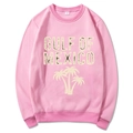 Felpa rosa Gulf of Mexico con stampa a palma e vestibilità comoda e casual - S / Rosa