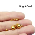 Detalle de cuentas espaciadoras redondas en oro brillante de dos tamaños para joyas - 3mm / Oro Brillante