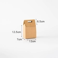 Brown kraft paper gift box with handle dimensions 12.5x12x7cm for holiday packaging - Small Gift Box