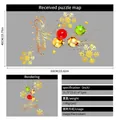 Merry Christmas gold ornaments static window sticker with snowflake patterns 40x60cm size - Golden Festive Baubles (40*60cm)