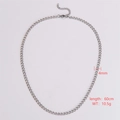 Dettaglio catena cubana argento 4mm con lunghezza 60cm e specifiche di peso 10,5g - Collana