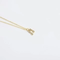 Elegant gold musical eighth note pendant necklace with sparkling micro-pave crystals - Music Note / Gold