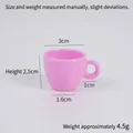 Miniature pink dollhouse coffee cup prop made of plastic for DIY craft projects - Pink