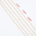 Catena a maglie in acciaio inox dorato con larghezza 0,1 cm e lunghezza 1,35 cm - 1 Metro/Confezione / Oro-1.35mm